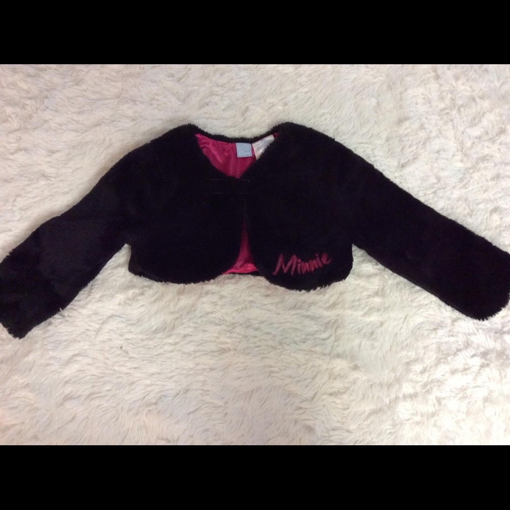 Wonderful World Of Disney Faux Fur Shrug Coat 24M